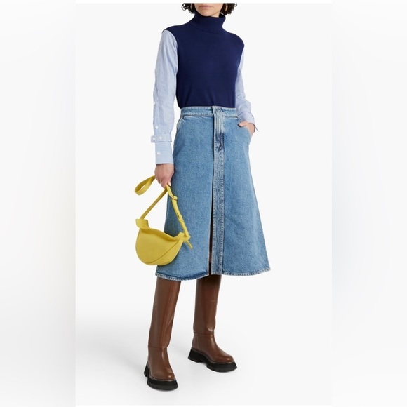 10 Crosby Derek Lam Sweaters - NWOT Derek Lam Corrine Striped Poplin Paneled Wool-Blend Turtleneck SP
